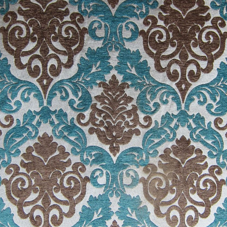 Glam Fabric Alexis Peacock - Chenille Upholstery Fabric