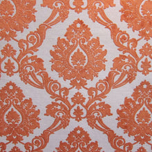 Load image into Gallery viewer, Glam Fabric Godiva Coral - Orange Cut Velvet Upholstery Fabric