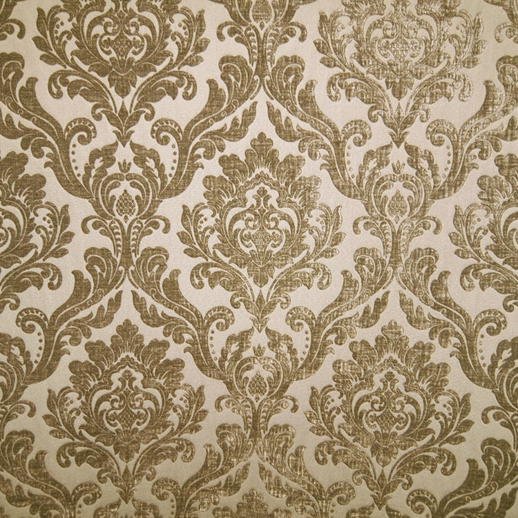 Glam Fabric Marcus Taupe - Chenille Upholstery Fabric