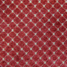 Load image into Gallery viewer, Glam Fabric Cobblestones Cranberry - Chenille Upholstery Fabric