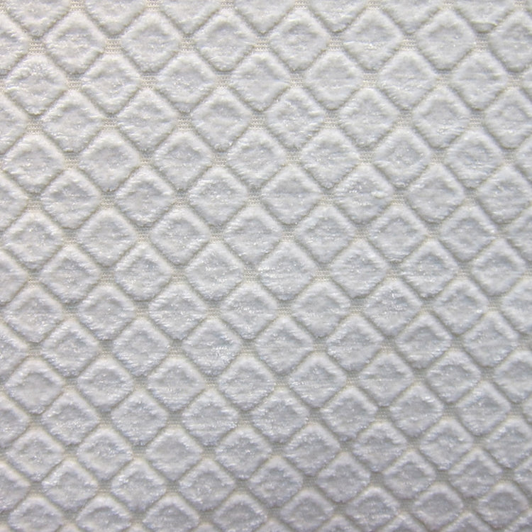 Glam Fabric Cobblestones White - Chenille Upholstery Fabric