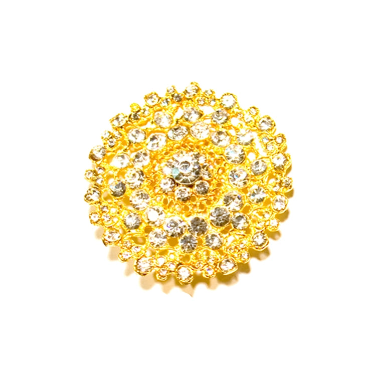 Glam Fabric Grand Gold Brooch