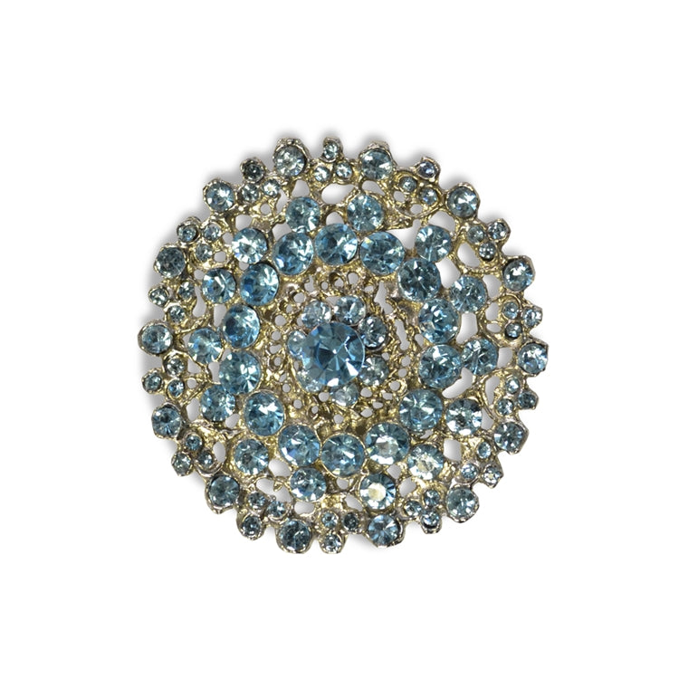 Glam Fabric Grand Light Blue Brooch