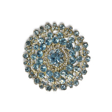 Load image into Gallery viewer, Glam Fabric Grand Light Blue Brooch