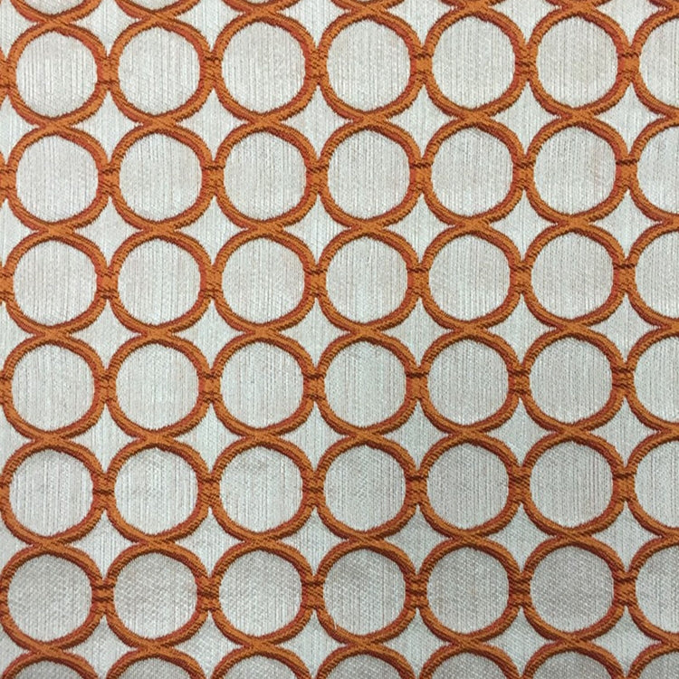 Glam Fabric Cirque Orange - Linen Upholstery Fabric