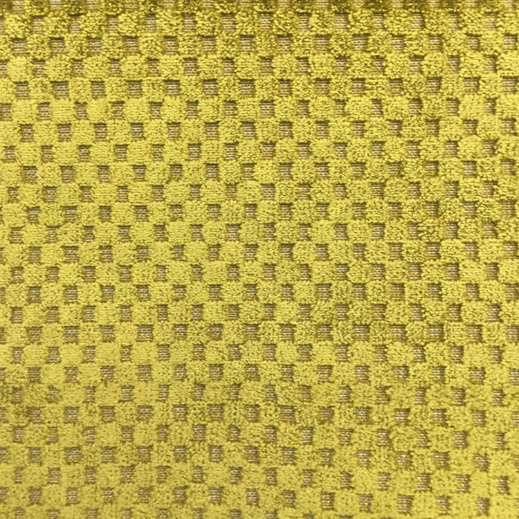 Glam Fabric Tartan Gold  - Velvet Upholstery Fabric