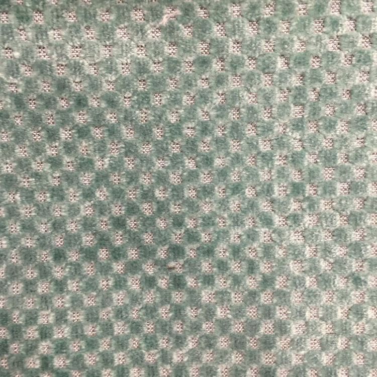 Glam Fabric Tartan Sea Spray  - Velvet Upholstery Fabric