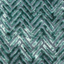 Load image into Gallery viewer, Glam Fabric Devious Jade  - Velvet Upholstery Fabric