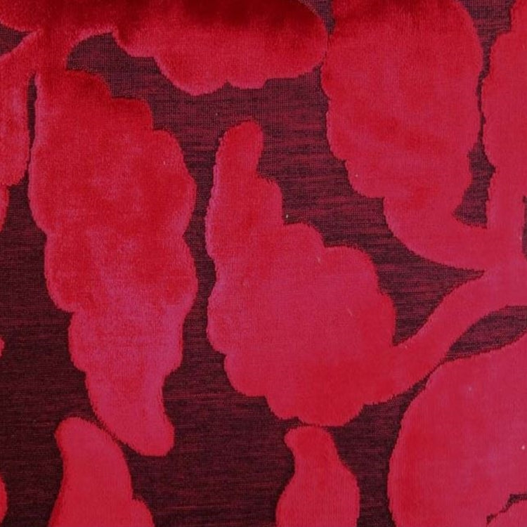 Glam Fabric Davis Cranberry  - Velvet Upholstery Fabric