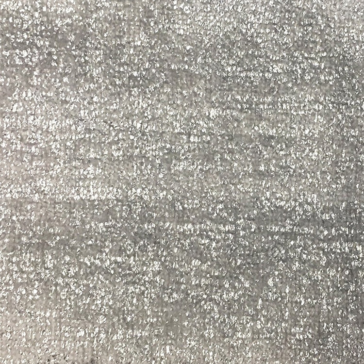 Glam Fabric Avenue Platinum - Velvet Upholstery Fabric