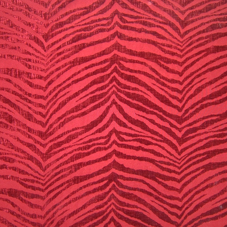 Glam Fabric Mowgli Red - Chenille Upholstery Fabric